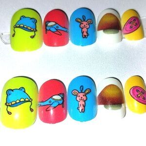 Kids custom 10pc  press on nails for girls and teens
